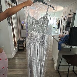 Elegant Silver Gown